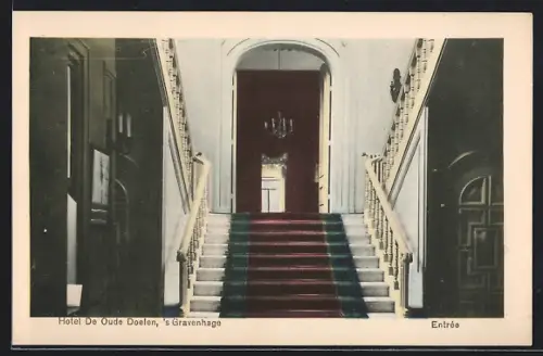 AK `s Gravenhage, Hotel De Oude Doelen, Entrée