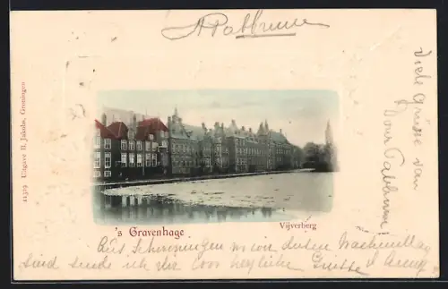 Präge-AK `s Gravenhage, Vijverberg