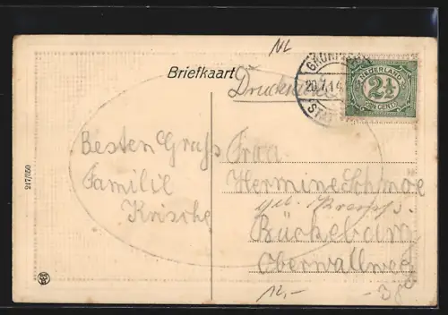 Präge-AK Groningen, Zuidersingel, Passepartout
