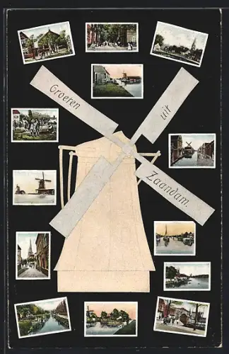 AK Zaandam, Windmolens, Wegen en Bruggen