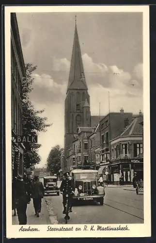 AK Arnhem, Steenstraat en R. K. Martinuskerk