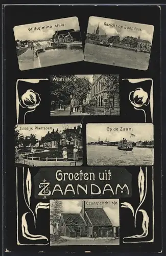 AK Zaandam, Zuiddijk Platsoen, Wilhelmina sluis, Westzijde, Czaarpeterhuisje