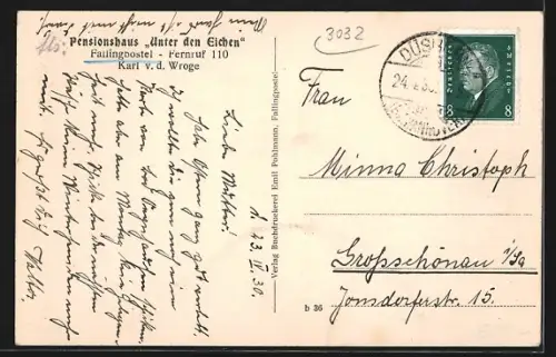 AK Fallingbostel, Pension Unter den Eichen