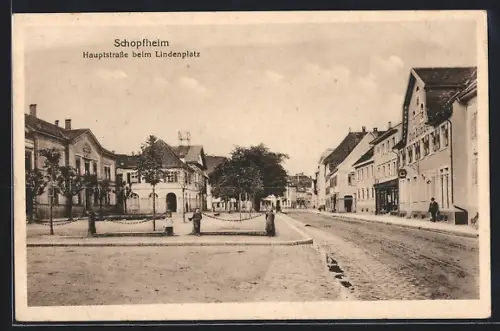 AK Schopfheim, Hauptstrasse beim Lindenplatz mit Gasthof zur Linde