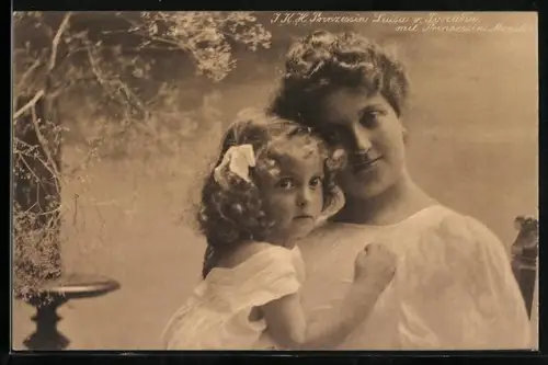 AK J. K. H. Prinzessin Luisa v. Toscana mit Prinzessin Monika