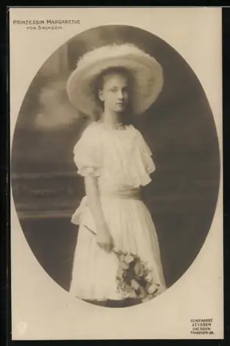 AK Portrait Prinzessin Margarethe von Sachsen