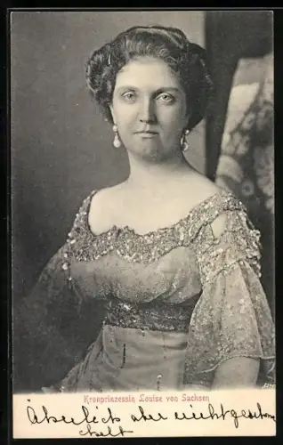 AK Kronprinzessin Luise von Sachsen