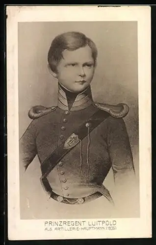 AK Prinzregent Luitpold als Artillerie-Hauptmann 1835