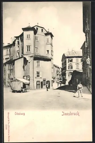 AK Innsbruck, Strassenpartie an der Ottoburg