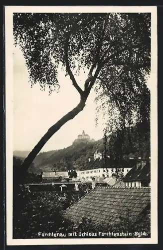AK Forchtenau, Teilansicht mit Schloss Forchtenstein
