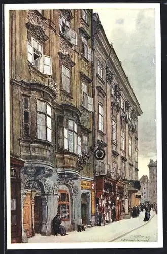 Künstler-AK Müller: Wien I, Partie am Hof