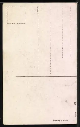 Künstler-AK Weihnachtsmann auf Skiern mit kleinem Mädchen