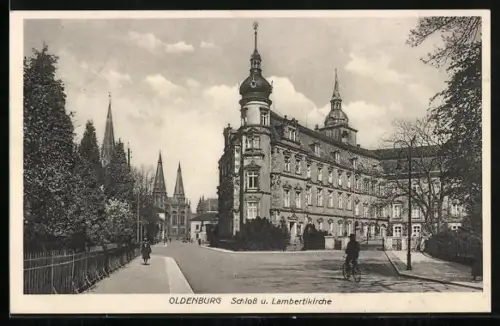AK Oldenburg / Gr., Schloss und Lambertikirche