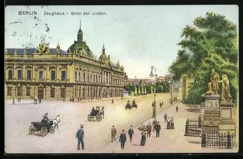 Künstler-AK Berlin, Zeughaus-Unter den Linden