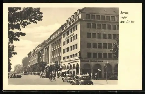 AK Berlin, Unter den Linden, Haus der Schweiz
