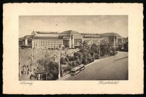 AK Leipzig, Hauptbahnhof, Strassenbahn