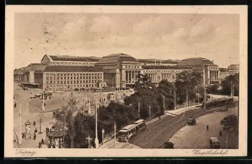 AK Leipzig, Hauptbahnhof, Strassenbahn