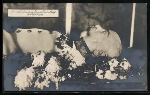Foto-AK Schönbrunn, Kaiser Franz Josef I. post mortem