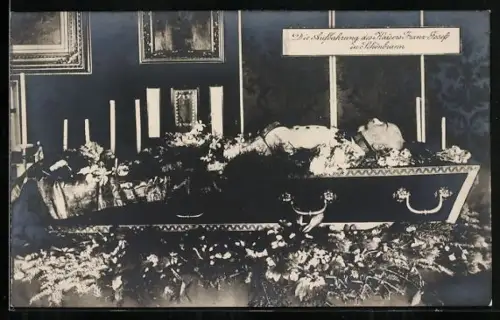 AK Wien-Schönbrunn, Aufbahrung Franz Josef I. von Österreich, Post Mortem