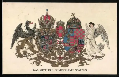 AK Nr. 288: Das mittlere Gemeinsame Wappen, Rotes Kreuz