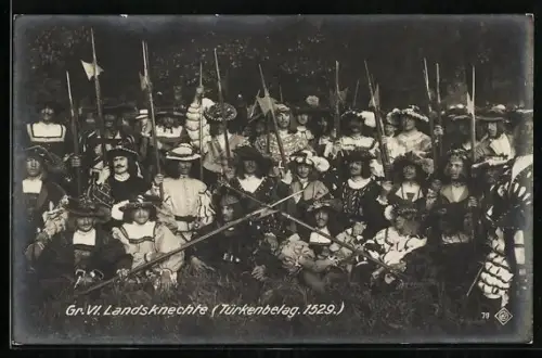 AK Kaiserhuldigungs-Festzug, Gr. VI. Landsknechte der Türkenbelagerung 1529