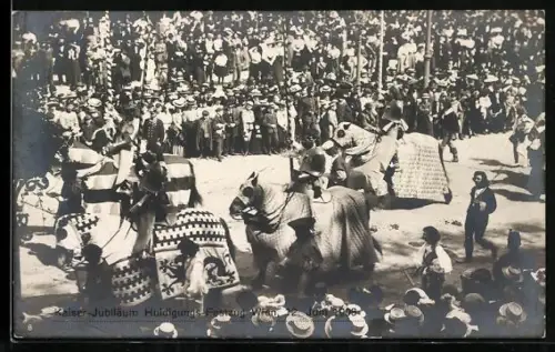 AK Wien, Kaiser-Jubiläum Huldigungs-Festzug 1908, Historische Gruppe, Aufzug zum Turnier