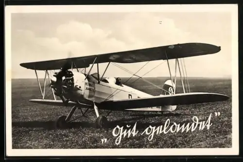 AK Schulflugzeug Heinkel Kadett