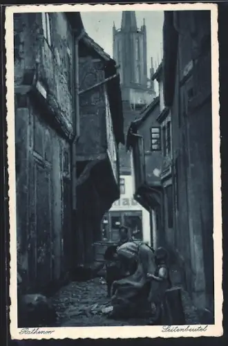 AK Rathenow, Strassenpartie im Seitenbeutel