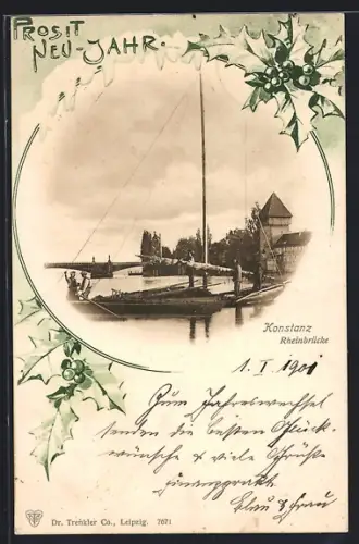 AK Konstanz, Rheinbrücke