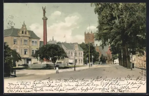 AK Oldenburg / Oldenburg, Siegesdenkmal, Strassenpartie