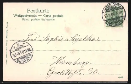 AK Oldenburg / Oldenburg, Siegesdenkmal, Strassenpartie