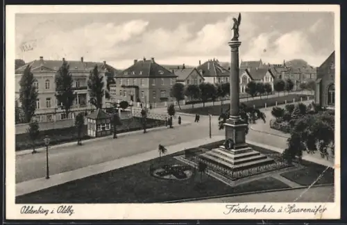 AK Oldenburg i. Oldbg., Friedensplatz u. Haarenufer