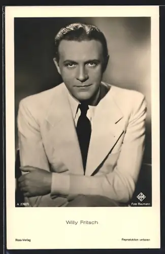 AK Portrait des Schauspielers Willy Fritsch