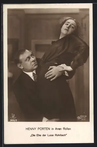 AK Schauspielerin Henny Porten in ihrer Rolle in Die Ehe der Luise Rohrbach