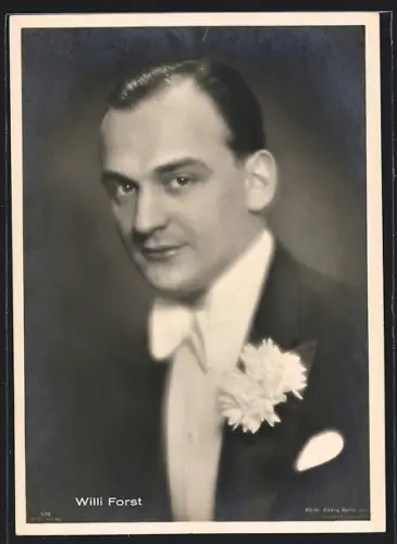 AK Willi Forst mit Ansteckblume