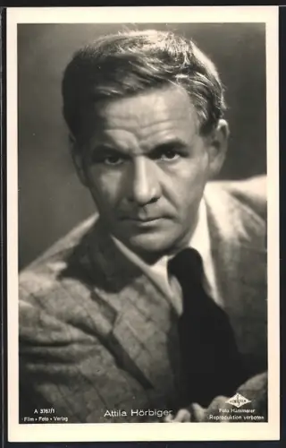 AK Schauspieler Attlia Hörbiger, von vorn gesehen