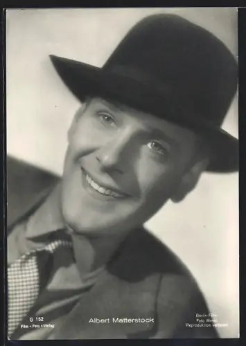 AK Portrait des Schauspielers Albert Matterstock