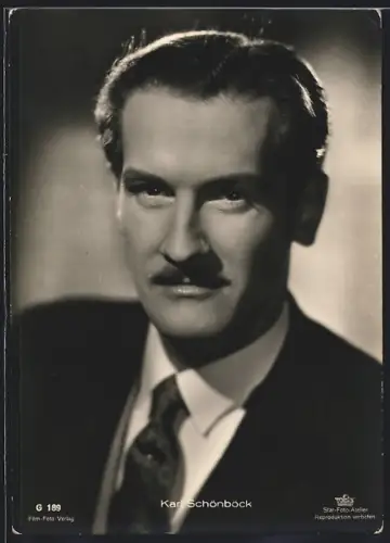AK Schauspieler Karl Schönböck en face im Anzug