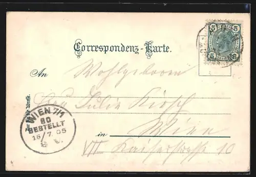 AK St. Wolfgang /Ob. Österreich, Ortspartie mit Kirche