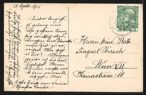 AK Maria-Schmolln, Ortspartie mit Kirche und Landstrasse, Asyl