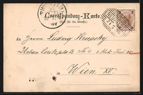 AK Neufelden /O.-Oest., Teilansicht mit Bäumen