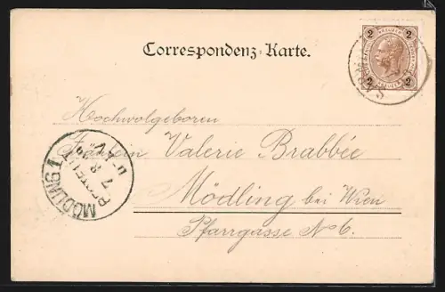 AK Sarmingstein, Ortsansicht, Binnenschiff