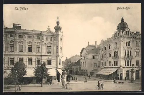 AK St. Pölten, Partie am Bahnhofplatz