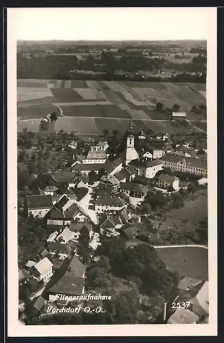 AK Vorchdorf, Blick auf den Ort vom Flugzeug aus