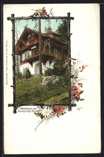 AK Semmering, Pfarrhaus zur Semmering-Kapelle, Blumen