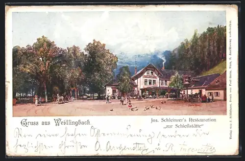 AK Weidlingbach, Jos. Schleinzer's Restauration Zur Schiessstätte