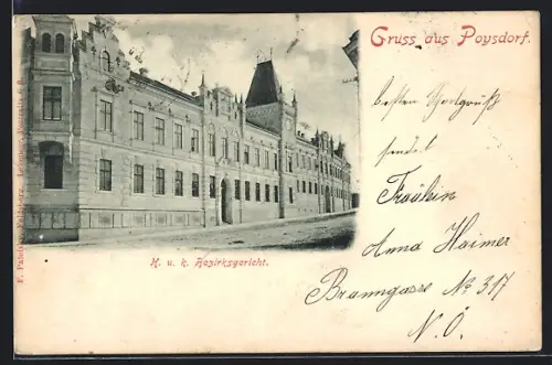 AK Poysdorf, K. u. k. Bezirksgericht