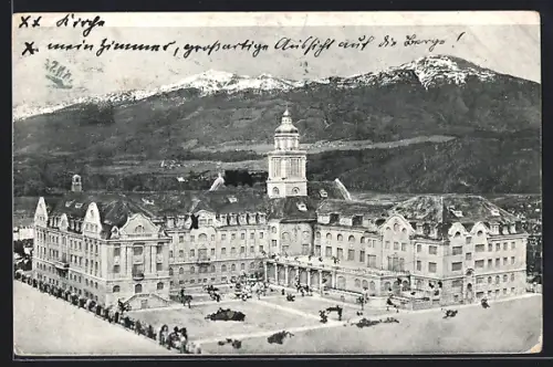 AK Innsbruck, Canisianum, Hofseite von Westen gesehen