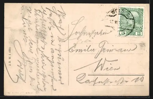 AK Wels, Stadtplatz mit Geschäften