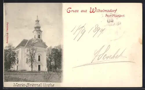 AK Wilhelmsdorf bei Poysdorf, Maria-Brünndl-Kirche